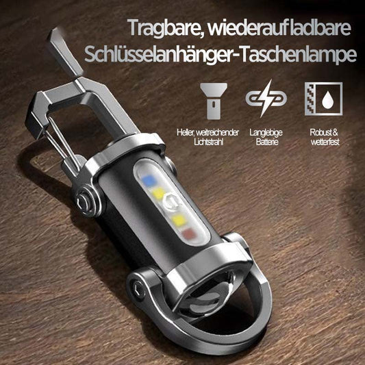 【3-in-1 Multifunktionsgerät】Schlüsselanhänger-Taschenlampe