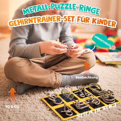 🧠Montessori Metallisches Denkspielzeug - 24-teiliges Set zur Förderung des räumlichen Denkens