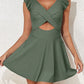 💞Urlaubs-Schnäppchen - 50 % Rabatt💞Einteiliger Badeanzug mit Rüschenausschnitt Badekleid für Frauen🩱