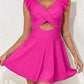 💞Urlaubs-Schnäppchen - 50 % Rabatt💞Einteiliger Badeanzug mit Rüschenausschnitt Badekleid für Frauen🩱