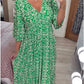 🔥 LAST DAY SALE 49% RABATT🔥💃Bohemian Vintage V-Ausschnitt Floral Lässige Lange Kleider