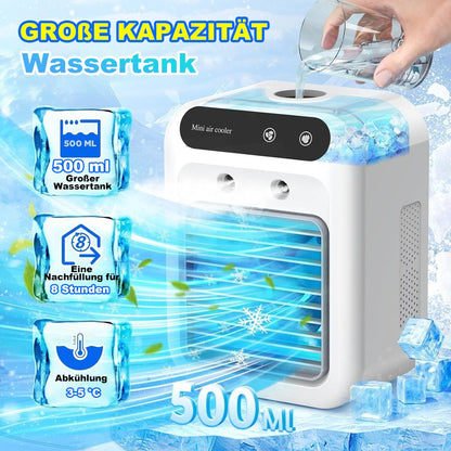 🔥Heißer Verkauf - 49% Rabatt❄️🌬️ Mini Air Cooler 3-in-1 – Kühlt, befeuchtet & duftet! Perfekt für Schreibtisch & Schlafbereich