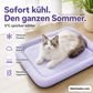 Kühlmatte für Hunde und Katzen – „Ice Silk“ Sommer-Kühlbettdecke in Farbverläufen, atmungsaktives, weiches Schlafkissen für Innenböden, Sofas und Autofahrten, waschbar, in verschiedenen Größen erhältlich