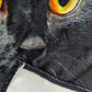 Niedrige schwarze Katzenmotiv Flanell-Decke