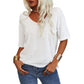 🔥Letzter Tag Verkauf 49% Rabatt🔥Unifarbenes Damen-T-Shirt mit V-Ausschnitt