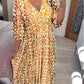🔥 LAST DAY SALE 49% RABATT🔥💃Bohemian Vintage V-Ausschnitt Floral Lässige Lange Kleider