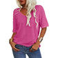 🔥Letzter Tag Verkauf 49% Rabatt🔥Unifarbenes Damen-T-Shirt mit V-Ausschnitt