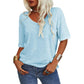 🔥Letzter Tag Verkauf 49% Rabatt🔥Unifarbenes Damen-T-Shirt mit V-Ausschnitt