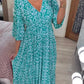 🔥 LAST DAY SALE 49% RABATT🔥💃Bohemian Vintage V-Ausschnitt Floral Lässige Lange Kleider