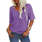 🔥Letzter Tag Verkauf 49% Rabatt🔥Unifarbenes Damen-T-Shirt mit V-Ausschnitt