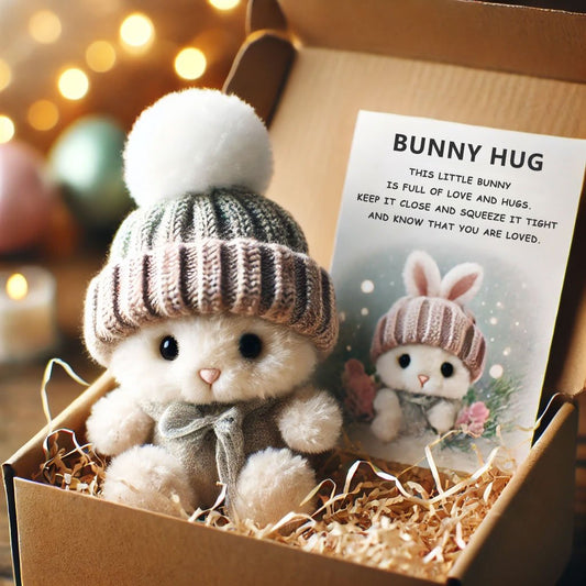 🔥 Letzter Tag: KAUFE 3 ERHALTE 1 GRATIS – Handgefertigtes 🐇 Mini Bunny Hug Süßes Ostergeschenk 🎁