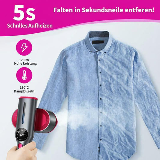 📢📢67 % RABATT !! ⏰Tragbares Dampfbügeleisen – Schnelle Aufheizzeit, geeignet für Seide bis Baumwolle. Leicht, 150-ml-Tank. Faltenfrei überall. 🌍✅