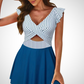 💞Urlaubs-Schnäppchen - 50 % Rabatt💞Einteiliger Badeanzug mit Rüschenausschnitt Badekleid für Frauen🩱