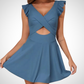 💞Urlaubs-Schnäppchen - 50 % Rabatt💞Einteiliger Badeanzug mit Rüschenausschnitt Badekleid für Frauen🩱