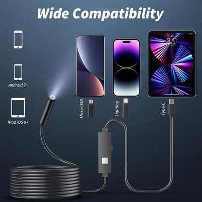 🏆LETZTER TAG DES SONDERANGEBOTS: NUR 9,99 £!!🎁✨TechView™🇬🇧HD-Endoskopkamera für iPhone & Android – 1920p-Inspektionskamera mit 8 einstellbaren LED-Leuchten 🔍📱